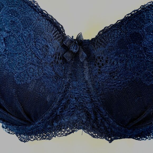 Rene Rofe Bra Black Lace Convertible Demi 38 D Underwire Pushup Padded Sexy - Picture 4 of 15